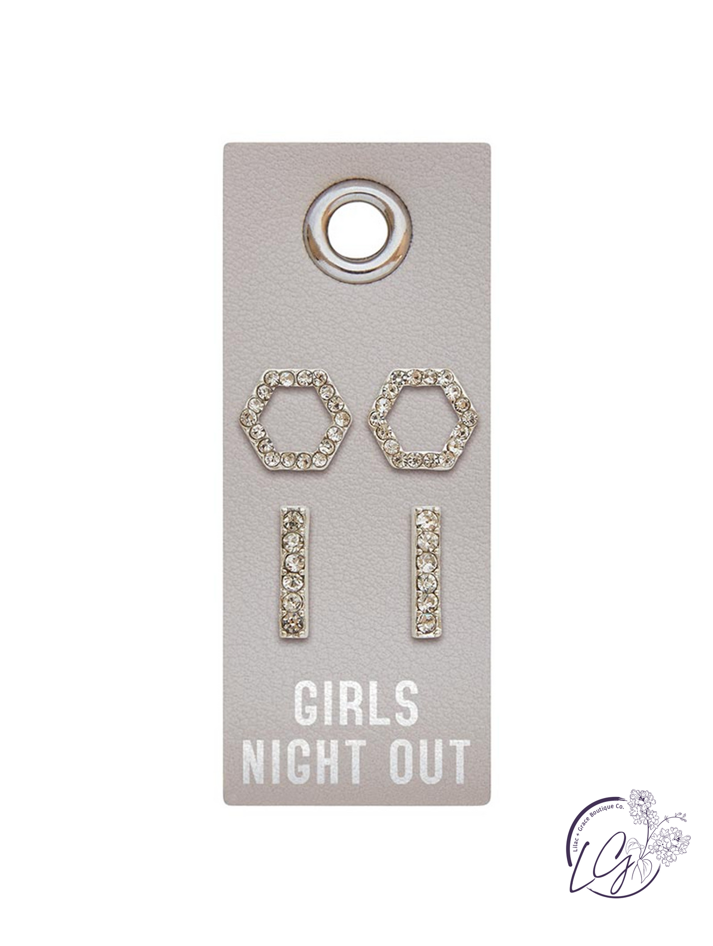 Silver Stud Earrings - Girls Night Out