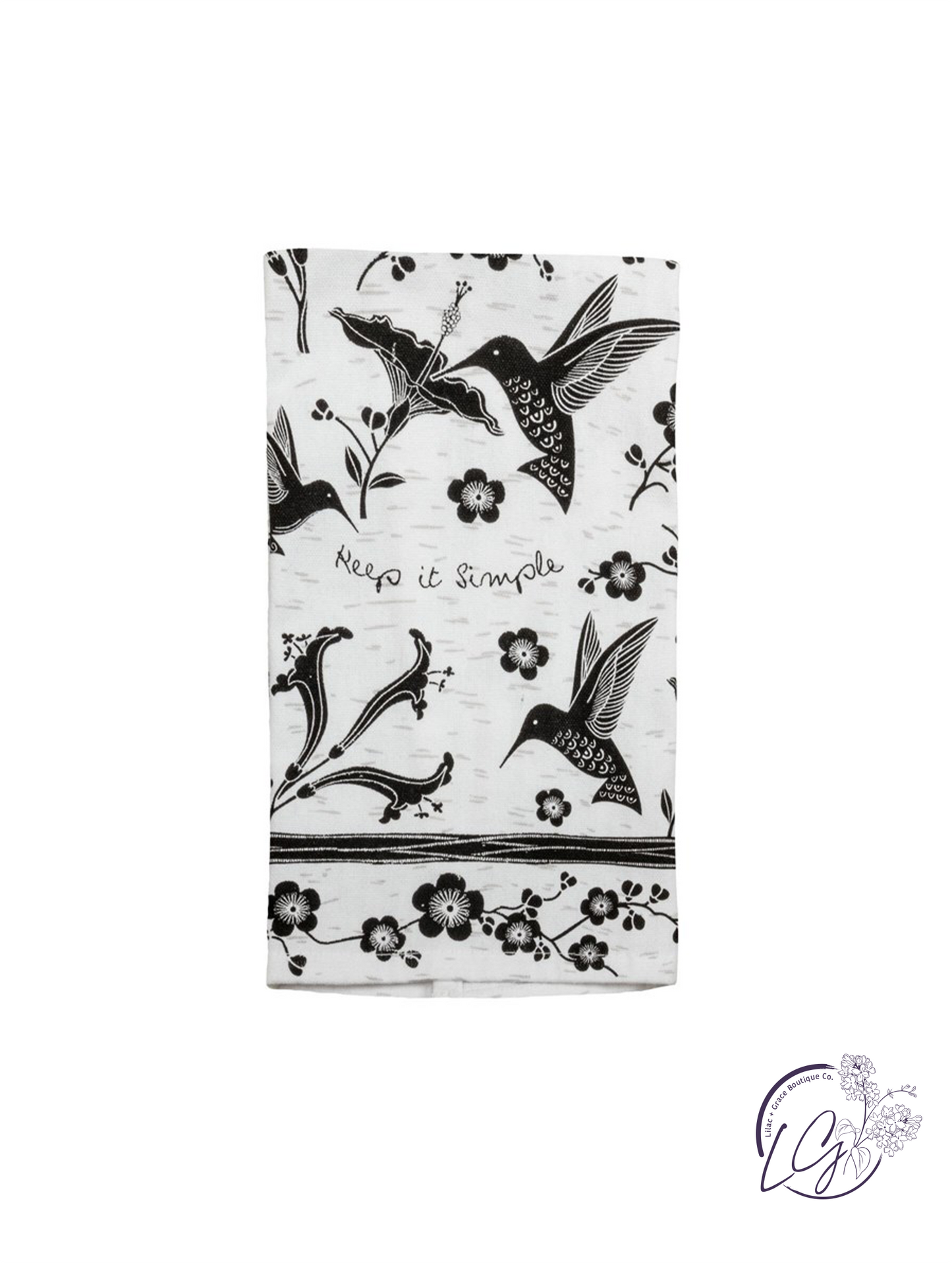 Boho Tea Towel Hummingbird