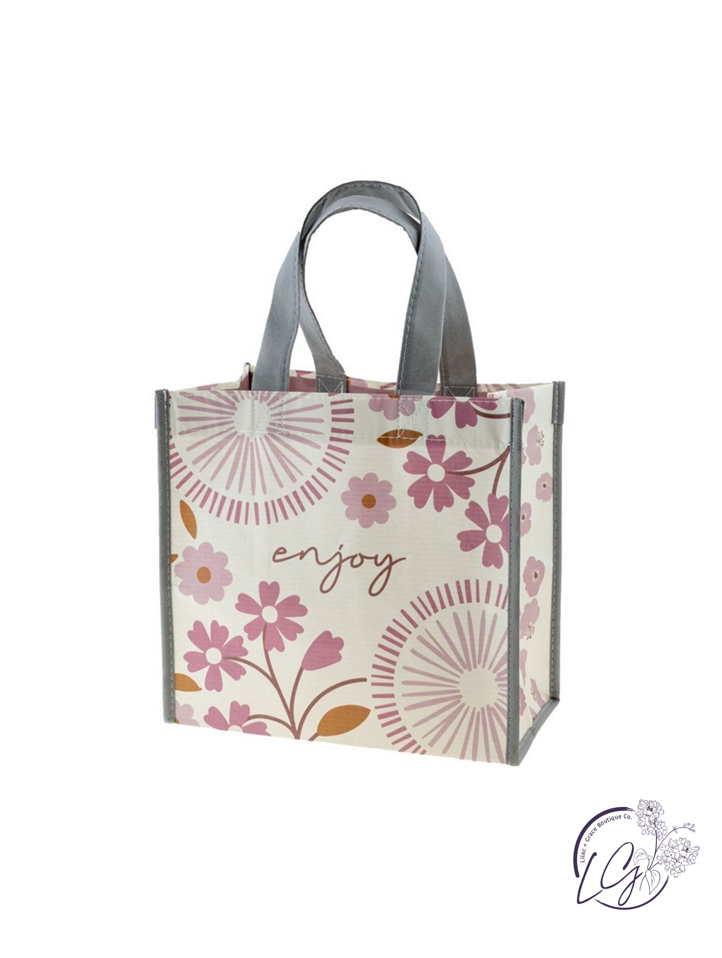 Recycled Medium Gift Bag Lilac Flower