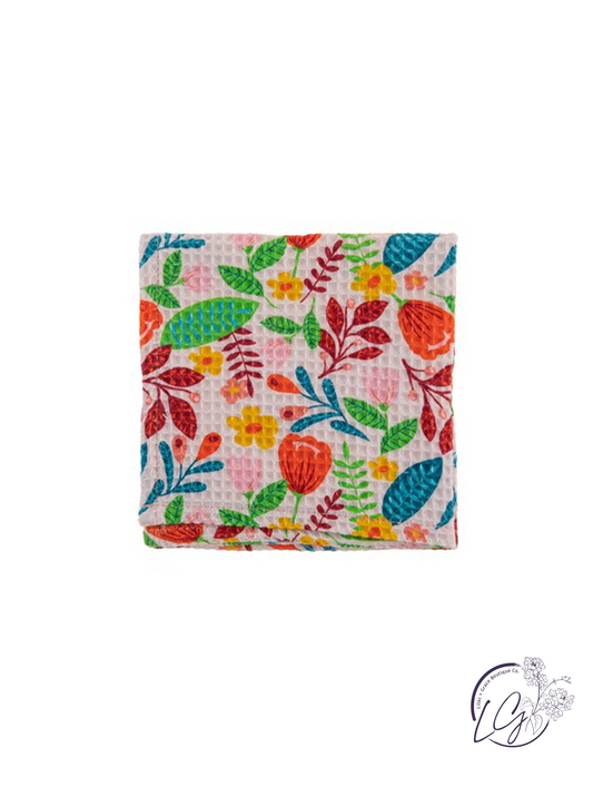 Waffle Weave Dishcloth Reyna Floral