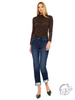 Lina Mid-Rise Skinny Straight Jeans by Kan Can