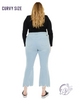 Curvy Evelyn High Rise Kick Flare Jeans by Kancan