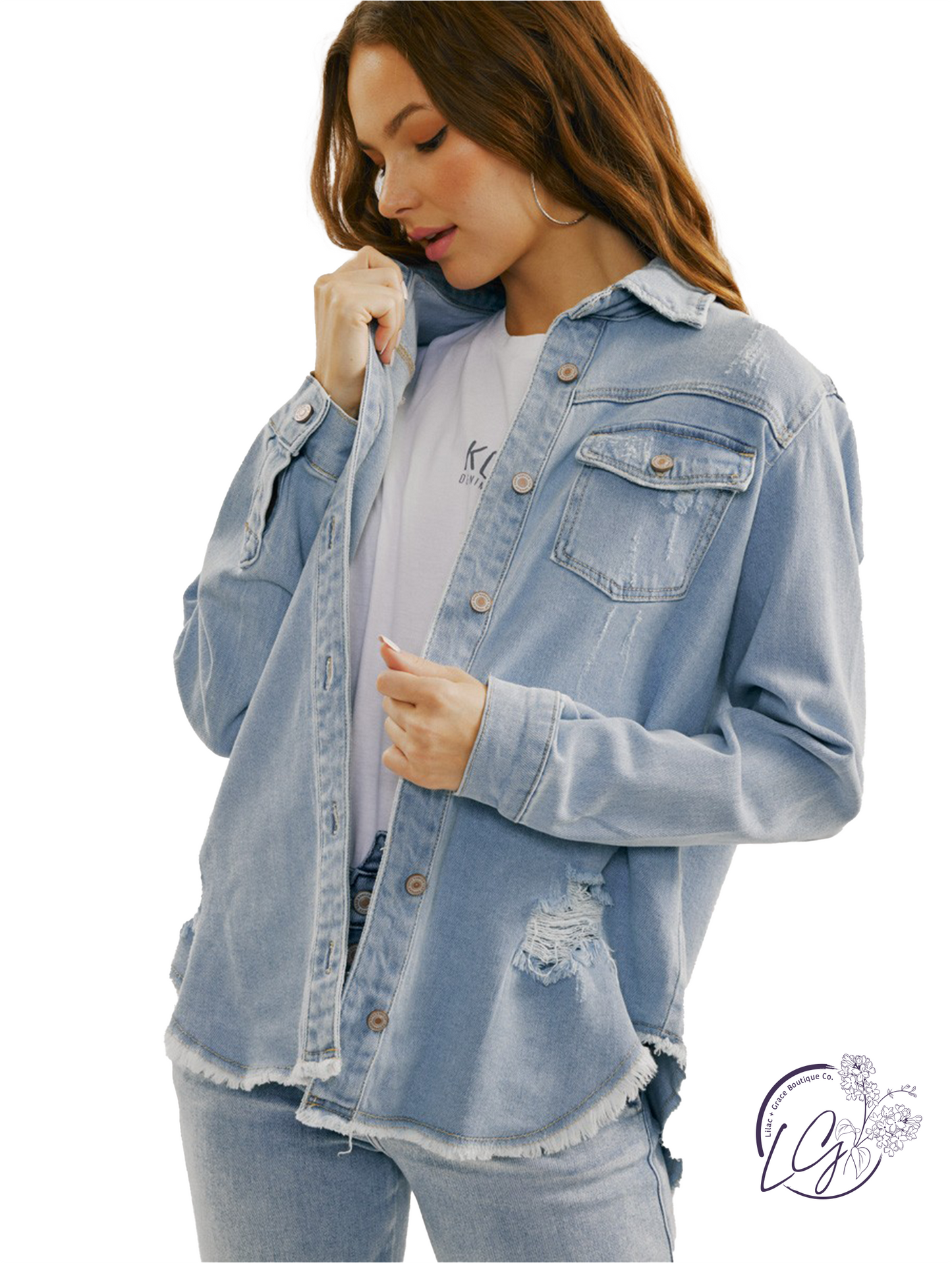 Margot Western Denim Button Down Shirt