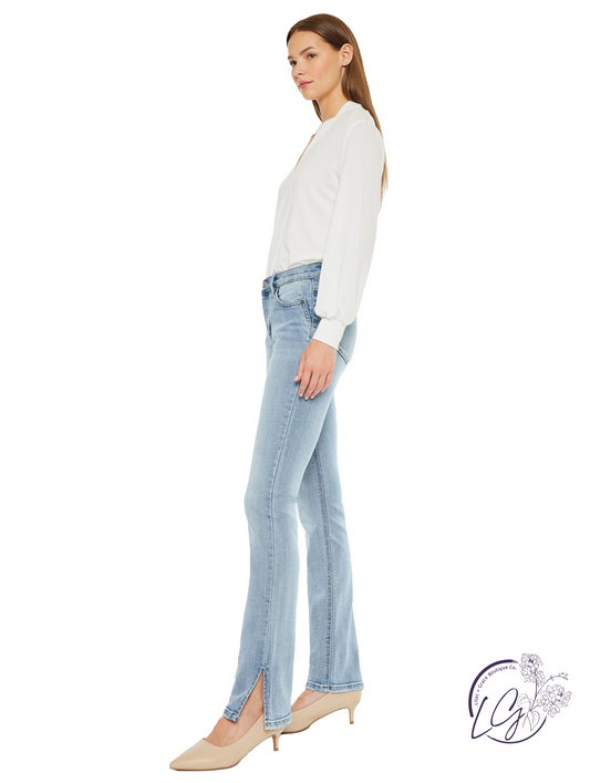 Talia Mid-Rise Y2K Bootcut Jeans by Kan Can