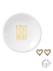 Ceramic Ring Dish & Earrings - Love Lives Here