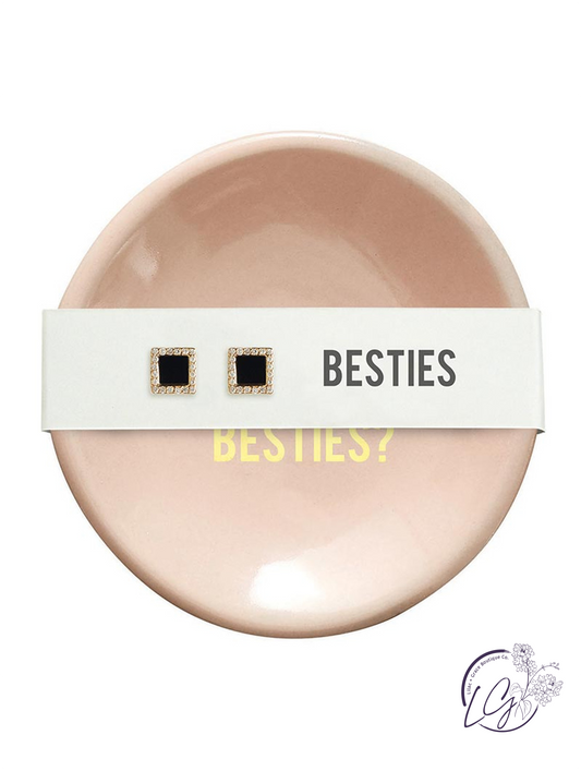 Ceramic Ring Dish & Earrings - Did We Just Become Besties?