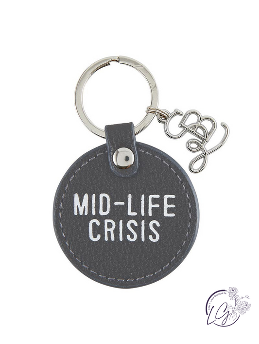 Face to Face Leather Key Tag - Mid Life Crisis