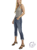 Zuri Mid Rise Luxe Stretch Capri by Silver Jeans