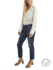 Elysia Suki Mid Rise Straight Crop Jeans by Silver Jeans