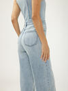 Sleeveless Denim Jumpsuit