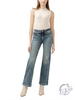 Curvy Angela Suki Mid Rise Trouser Leg Jeans by Silver Jeans
