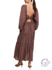 Radiant V-Neck Long Sleeve Maxi Dress