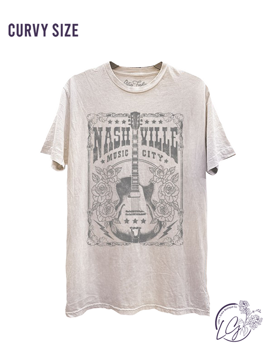 Curvy Nashville Music City Graphic Top