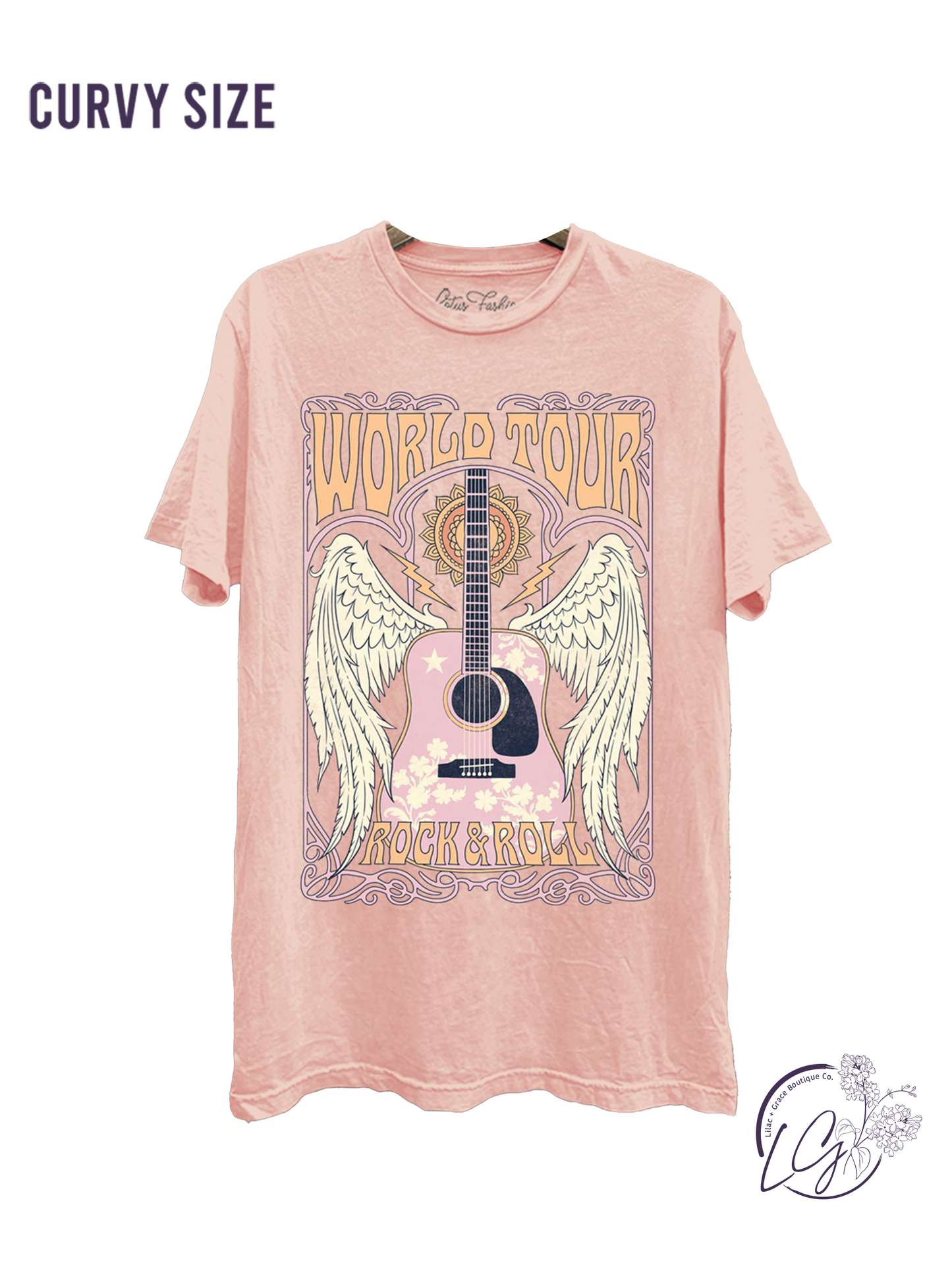 Curvy World Tour Rock & Roll Graphic Top