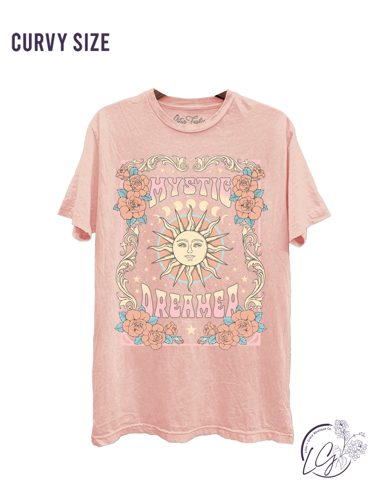 Curvy Mystic Dreamer Graphic Top