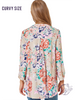 Curvy Beige Floral Lizzy Top