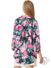 Pink Flowers 3/4 Sleeve Lizzy Top