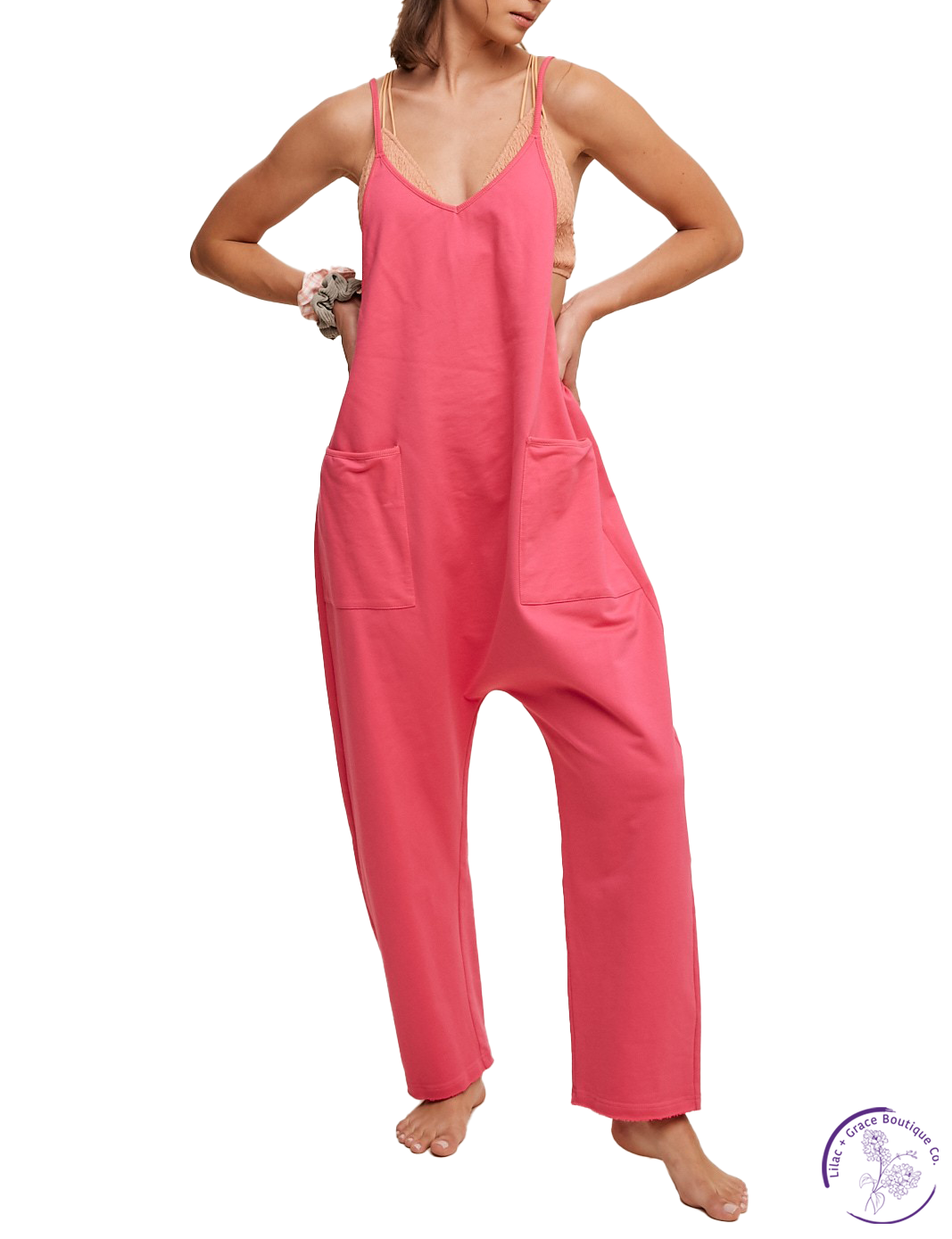 Comfort Confidence V-Neck Knit Jumpsuit