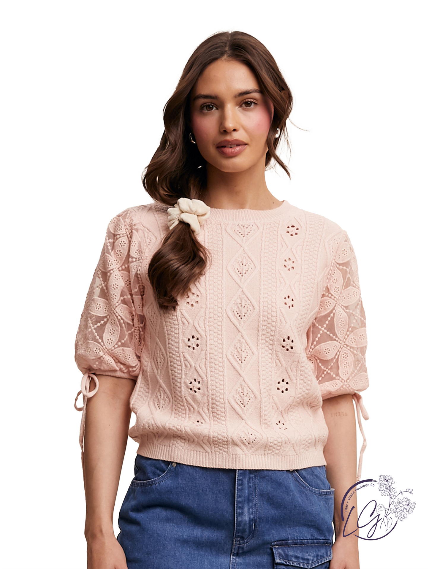 A Touch Of Blush Sweater Top