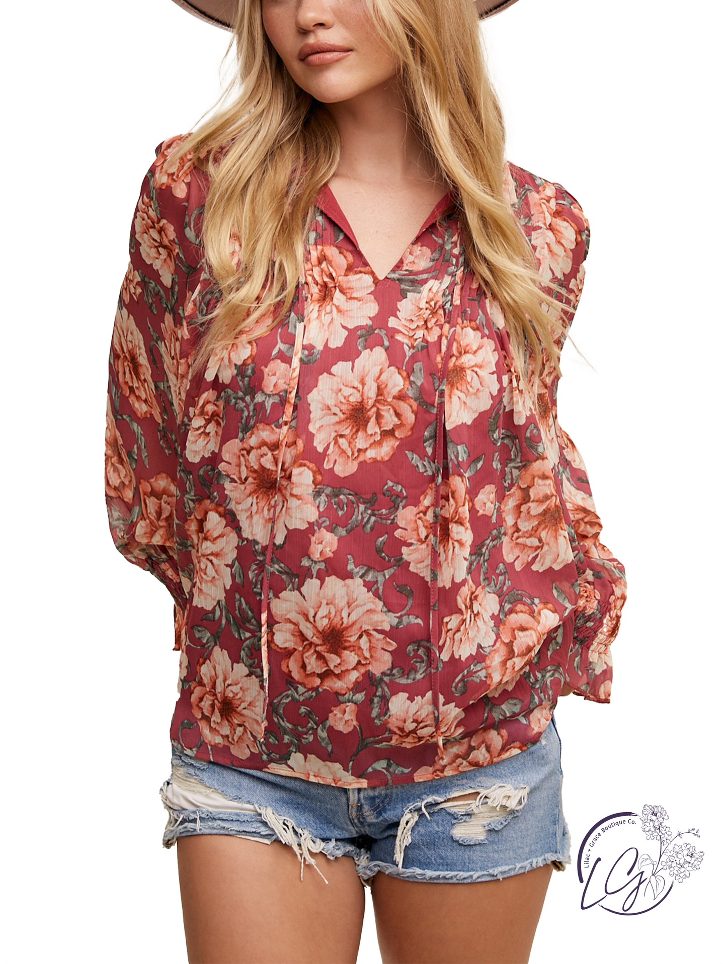 Summer Bloom Ruffled Top