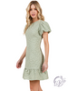 Roselure Jacquard Peplum Mini Dress