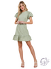 Roselure Jacquard Peplum Mini Dress