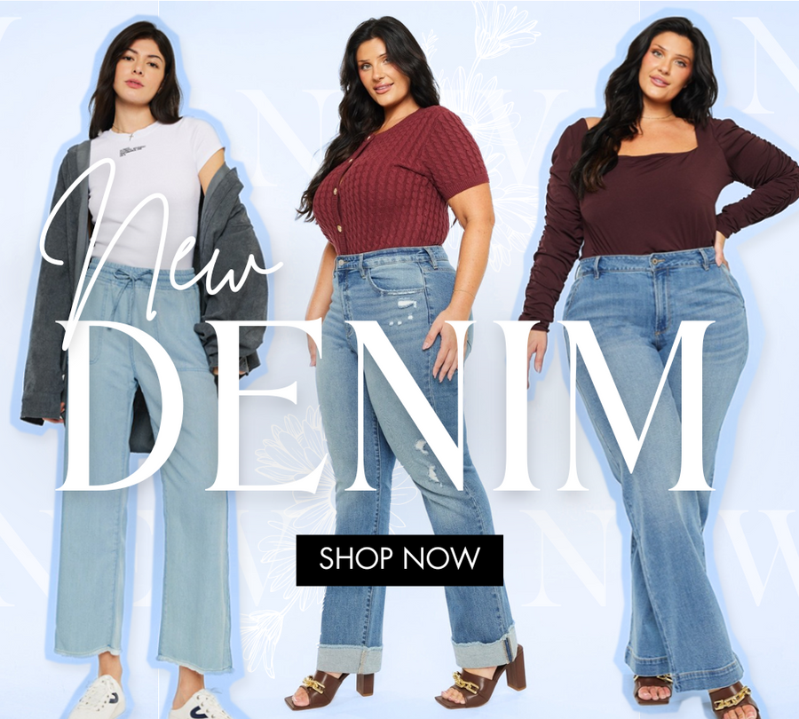 Shop size-inclusive denim from Judy Blue, KanCan, and Silver Jeans in sizes 0–24. Find your perfect rise, cut, and wash for everyday style.