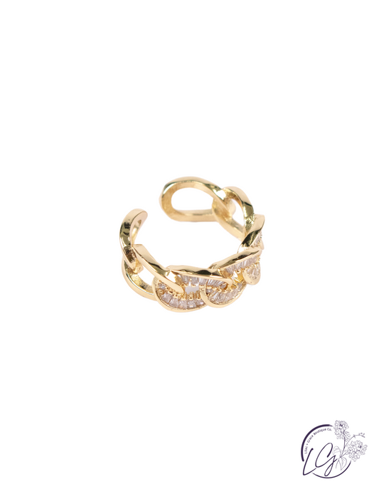 Elegant Silver Chain Ring