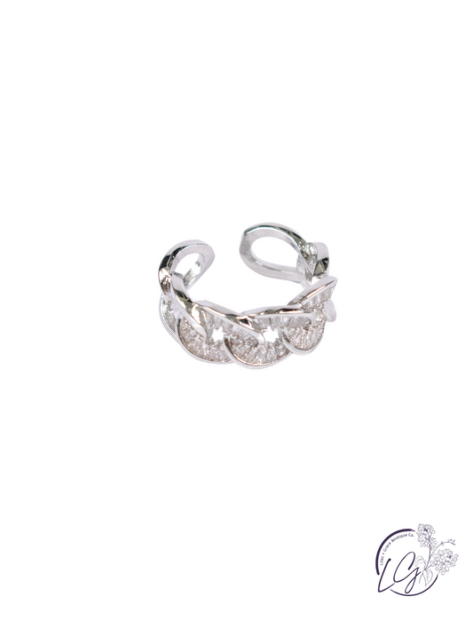 Elegant Silver Chain Ring