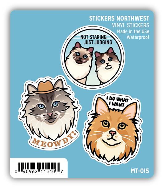 Cat Faces Mini Trio Sticker Pack