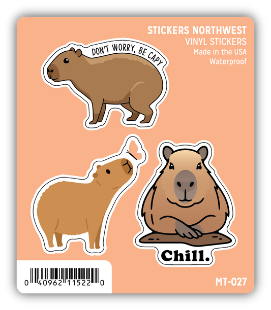 Capybara Mini Trio Sticker Pack