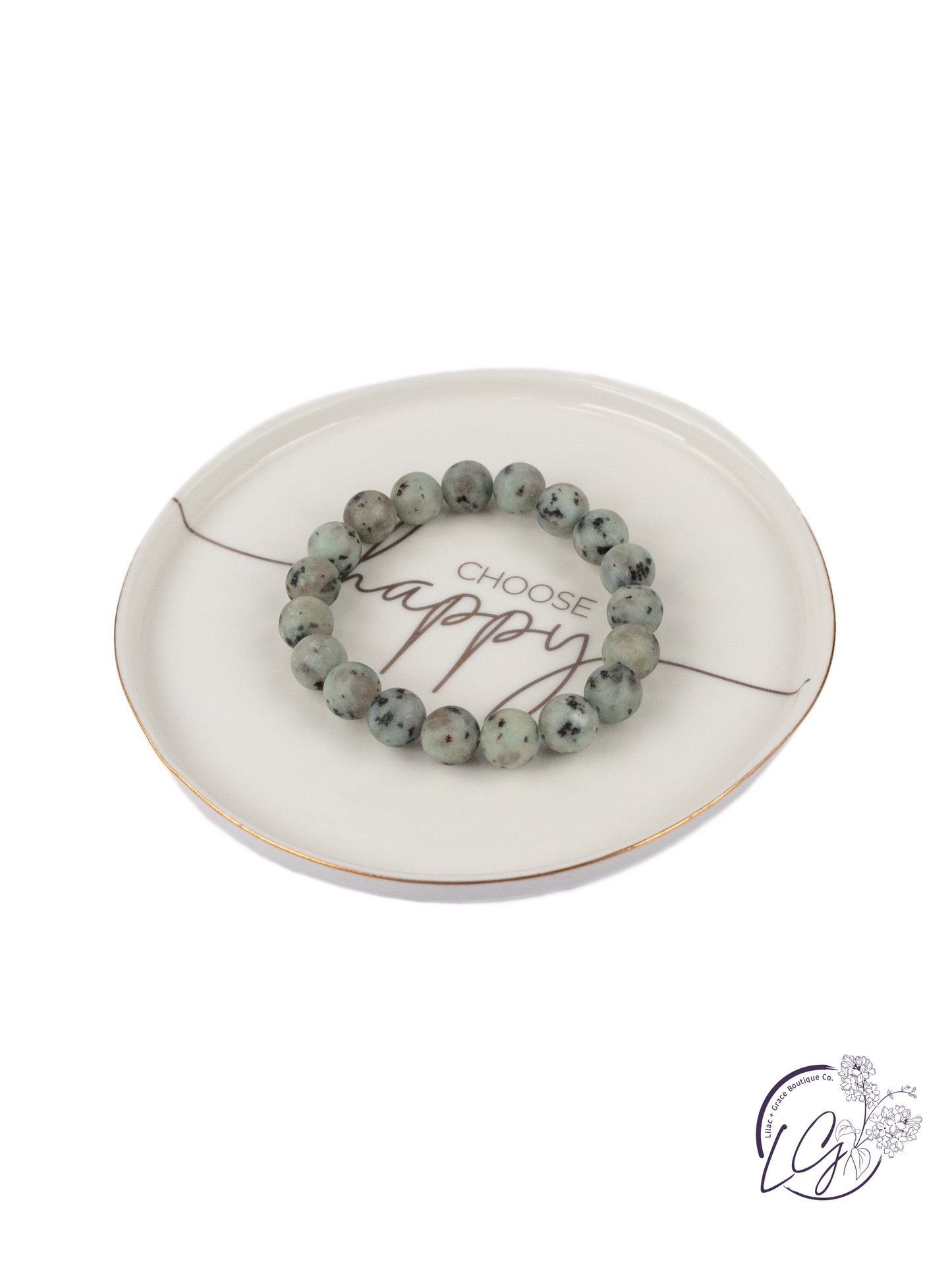 Matte Mineral Bead Stretch Bracelet