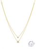 Double Layer Appeal Framed CZ Necklace