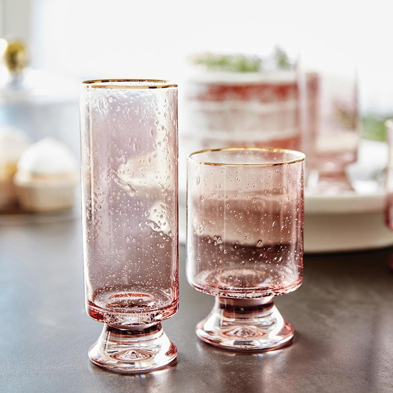 Blush Bubbles Cocktail Glasses