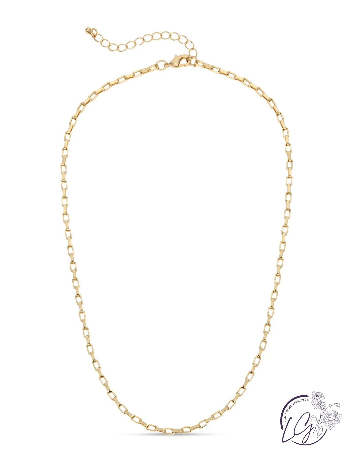 Rectangular Chain Necklace