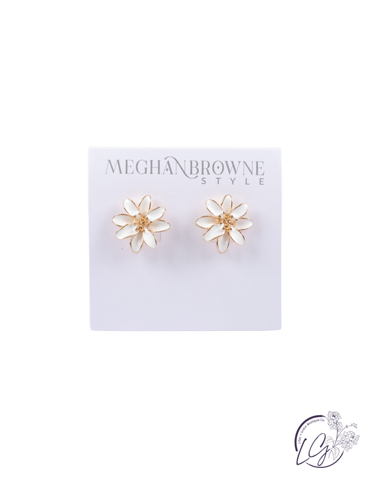 Popi White Earrings