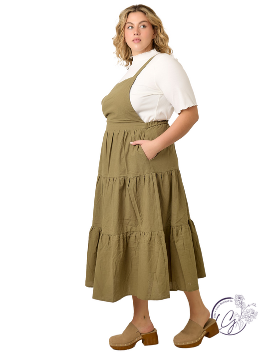 Curvy Sunday Layers Overall Dress