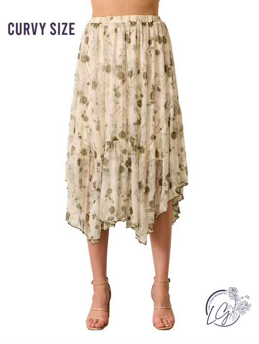 Curvy Ripples Dance Gently Skirt