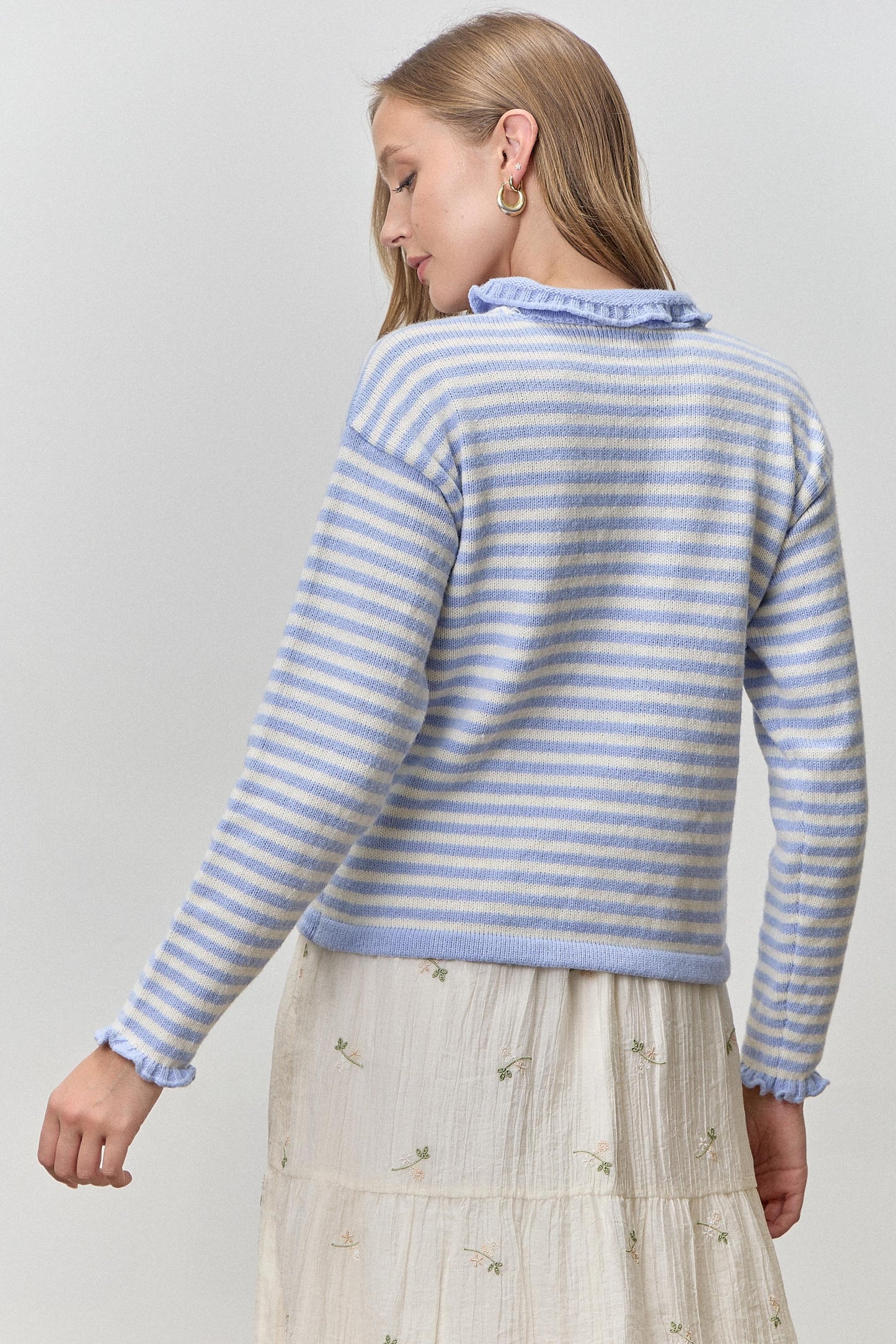 Petal Stripe Cardigan