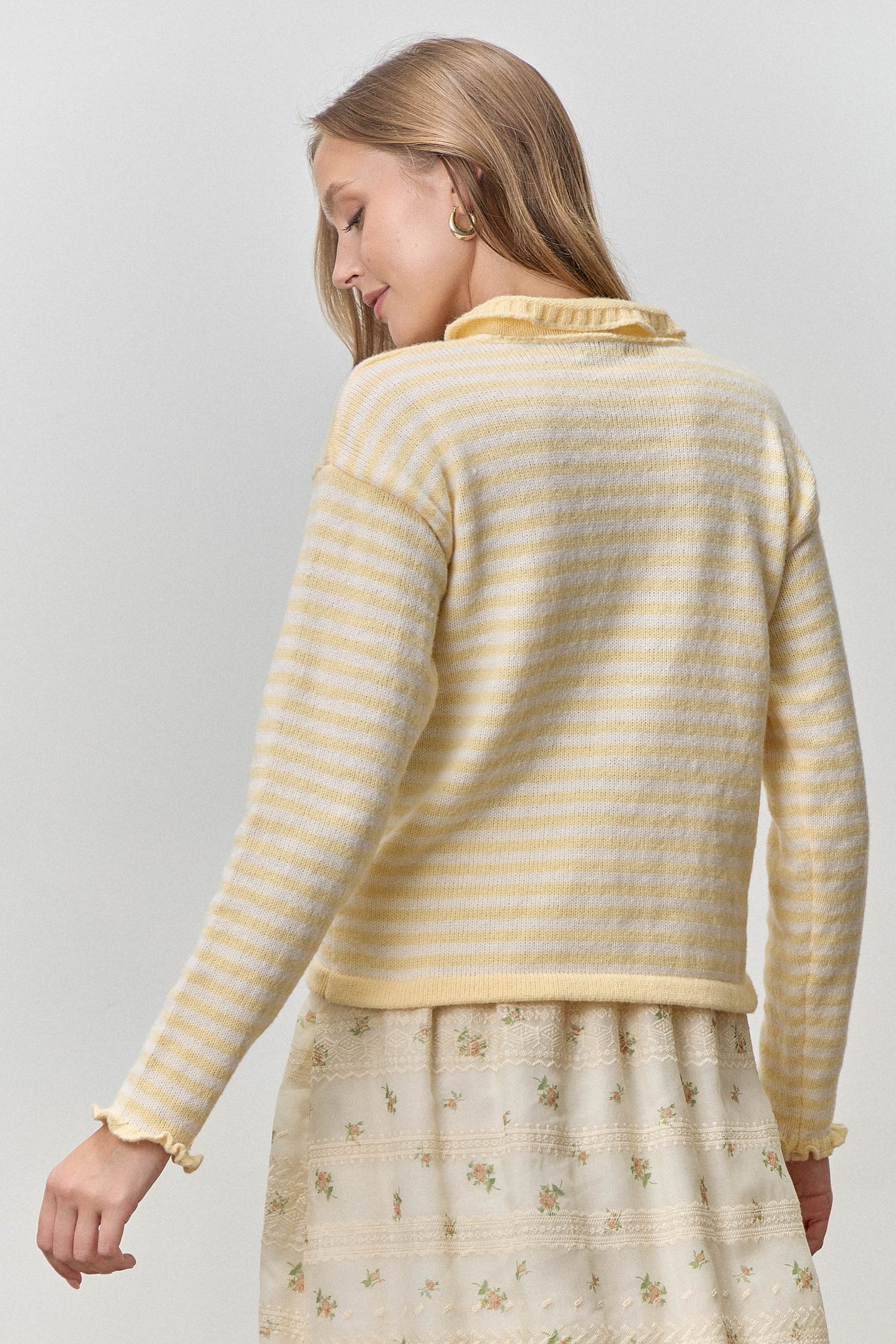 Petal Stripe Cardigan