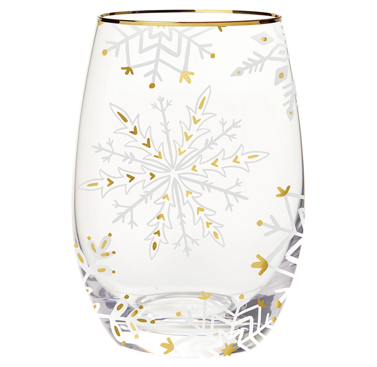 Golden Frost Stemless Wine Glass