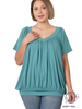 Curvy Breeze Gather Tee