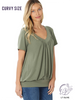Curvy Breeze Gather Tee