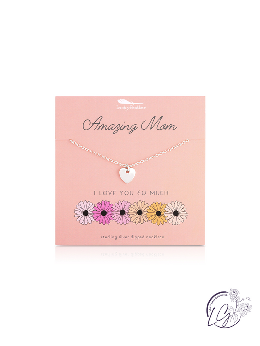 Amazing Mom - I love you Necklace