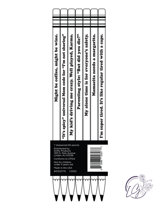 Mom Life Pencil Set