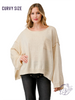 Curvy Fall Basic Oversized Sweater