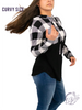 Curvy Buffalo Plaid Lightweight Hoody