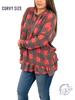 Curvy Soon Enough Buffalo Plaid Hoody