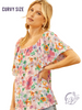 Curvy Watercolor Beauty Blouse