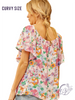 Curvy Watercolor Beauty Blouse